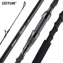 바다 낚싯대 방어 감성돔 참돔 Goture 서핑 낚싯대 30T + 40T 탄소 섬유 스피닝 비치 캐스팅로드 4 피스 휴, 06 4.2m