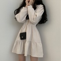 [예쁨시전] 여성 겨울 베이직 A라인 드레스