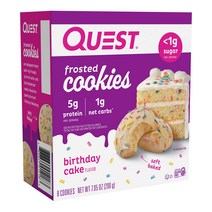 Quest 퀘스트 쿠키 무설탕 프로틴 8개입 벌스데이케이크, 1개