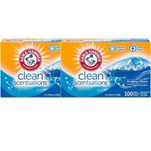 암앤해머 패브릭 소프트너 시트 퓨리파잉 워터 100시트 ARM & HAMMER Fabric Softener Sheets Purifying Waters, 2팩