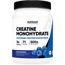 뉴트리코스트 크레아틴 모노하이드레이트 파우더 블루 라즈베리 500g 71서빙, 단일옵션, 1개