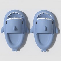 상어슬리퍼 거실 쿠션 슬리퍼 상어 실내화 슬리퍼, 4CM, 블루