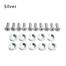 9부품 듀얼 트론 123 용 울트라 제로 자동차 장식 나사 와셔 스쿠터 패스너 핸들 바, 02 Silver