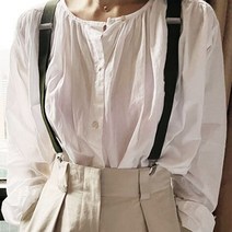 무지 멜빵 빅사이즈 정장 작업용 서스펜더 카키색