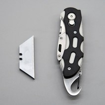 스테레인스접이식전공칼 다용도칼 피복분리 칼날포함 20개, 블랙화이트, T형칼날10EA