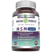 어메이징뉴트리션 식이유황 MSM OptiMSM 1500mg 180정