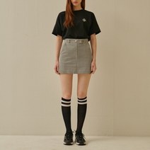 깅엄체크 스포티 치마 바지