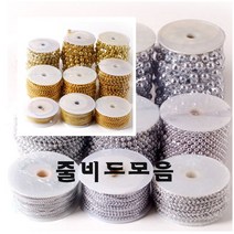 원구슬1.5mm/원비드/줄비드/원구슬/체인비드/체인줄/마끈/만들기재료/공예재료/문구/나무집게/탕비용품, 은색