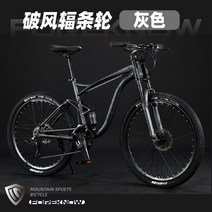 풀샥 자전거 MTB 하드테일 26인치 24단 바퀴두꺼운 팻바이크 광폭 다운힐 카본, 21단 그레이