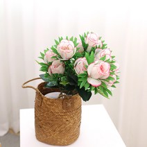조아트 3+2행사 인테리어조화 꽃 성묘꽃 산소꽃 납골당꽃 40종 모음, 07_뉴봉장미-크림핑크