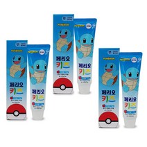 어린이불소도포 치약 유아 초등학생 돌아기 주니어 페리오 키즈 포켓몬 사과향 75g X3, 사과향 75g X 3개입