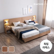 [에몬스홈] 베스트 침대 오브제 평상형 패밀리침대 SS/Q 모음, 오브제 평상형 패밀리침대 SS+SS 8H S2매트, 오크