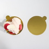 천운패키지 조각케익종이받침(금색)원형 1묶음*200개, 골드