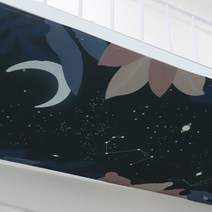 학생 기숙사 침대 하부 가리기 패브릭 해외 이층침대 커버 스티커 캐노피, E.문 나이트-NO스탠드 + B.1.2m