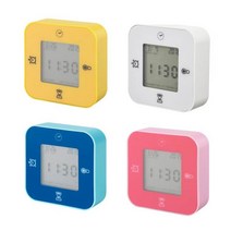 이케아 시계+온도계+알람+타이머 소형 사이즈, 뢰토르프옐로(904.591.07)