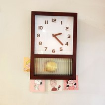 괘종시계 벽걸이 인테리어 무소음 벽시계 우드(2종), 너도밤나무