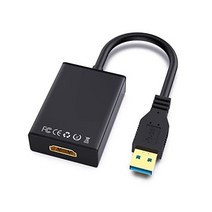 ABLEWE USB-HDMI 어댑터 USB 3.0/2.0-HDMI 1080P 비디오 그래픽 케이블 컨버터, Black