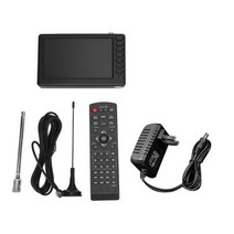 LEADSTAR-포켓 TV D5 5 인치 VHF UHF 디지털 아날로그 미니 소형 자동차 휴대용 지원 USB 플러그, 01 Black, 01 Black