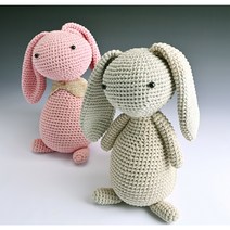 타래공방) 큰귀아이 토끼인형 DIY 패키지, 1kg, 에티모 실리콘 코바늘 (+12000원), 살구
