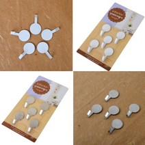 벽면 부착 소품 걸이 5P, 화이트