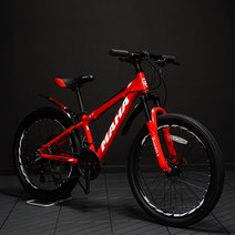 오투휠스 마하 X7 유압식 초등학생 자전거 24인치, 반조립-택배배송, 네온레드 (24인치)