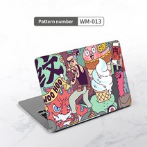 노트북 보호 스킨범용 그래피티 노트북 스킨 커버 타이드 스티커 비닐 13 "14" 15.6 맥북/레노버, 10 WM013_07 Send laptop model