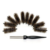 헤어브러쉬 천연 돈모 헤어롤 앞머리 구르프 웨이브 볼륨 롤 브러쉬 머리 셋팅기 스타일완성