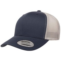 YP Classics 레트로 트러커 캡 초록색., Navy/Silver