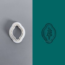 도자기공예 도자기 귀걸이 절단 금형 이중 창 모양의 양각 스탬프 폴리머 클레이 DIY 레트로 쥬얼리 펜던트 만들기 도구, [07] frame -7
