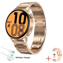 스마트워치 만보기 ECG PPG 블루투스 전화 Smartwatch 남자 여자 136 인치 390390 HD 픽셀 전체 원 터치 스크린 GPS 추적 상자, Goldensteel belt