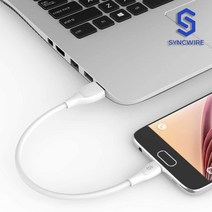 싱크와이어 Unbreakcable 초내구성 마이크로 USB케이블 급속충전 20Cm
