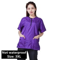 헤어캡 애완 동물 미용 작업복 방수 고양이 개 그 루머 비 스틱 털이 정전기 방지 통기성, Purple not wpf  3XL