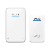 현관문 무선 초인종 스마트 도어벨 차임벨 호출벨 cacazi dc 배터리 작동식 방수, 협력사, 1 버튼 1 수신기