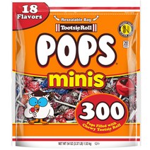 Tootsie Roll Mini Tootsie Pops Candy 미국 투시롤 미니 투시 팝 캔디 사탕 18종 300개입, 1팩, 1.53kg