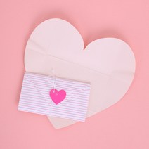 편지지 하트 남자친구 생일 편지 해피벌스데이 여친, 편지지(하트)