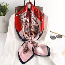 여성용 실크 스카프 명품 브랜드 디자이너 헤어 프린트 헤드 대형 손수건 히잡 숄 반다나 풀라드 머플