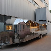푸드트럭 아웃도어 BBQ 이동식 스낵 식품 판매 카트 트레일러 야외