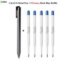 원래 샤오미 Mijia 메탈 로그인 펜 9.5mm 서명 PREMEC 부드러운 스위스 블랙 블루 레드 리필 내구성 비즈니스, 1KACO Pen 5Premec_2