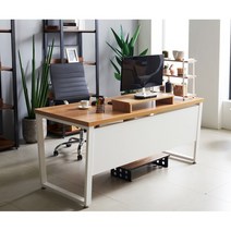 DIY 서재 가구 부동산 사무실 책상 1500 상담테이블, 01.스틸뷰1500 03.유리_블랙