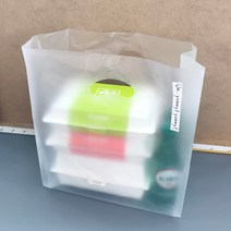 [소행섬] 무지 HD 비닐 쇼핑백 R형 (반투명 비닐봉투 선물용 테이크아웃 쇼핑 답례품포장), 1000매입, R40