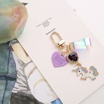 여자친구 선물 고급 에어팟 특이한 귀여운 유니콘 키링 열쇠고리