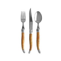 라귀올 장네론 테이블 양식기 마블브라운 1인 세트 (3p), 단품없음