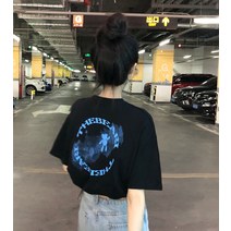 박시반팔티 t셔츠 여성 2022 년 여름옷 와이드 루즈핏 CHIC 시크 달콤하고 맵다 티셔츠 상의 트렌드 4632804908