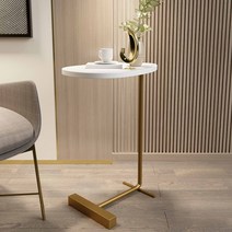 티테이블 소파 미니 사이드테이블 거실 대리석 탁자 쇼파 커피 테이블 물방울 원형 사각, 물방울 티테이블B, 브라운