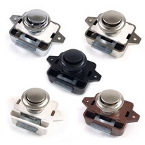 원터치 도어 잠금장치 다용도 푸쉬버튼 서랍 도어래치, 매트실버