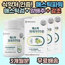 40대 50대 60대 70대 매스틱 600 부모님 할머니 할아버지 중년 시니어 목 어깨 팔꿈치 손목 허리 손가락 발목 무릎 발가락 메스틱 감초 양배추 브로콜리 치커리, 3개, 60정(1개월분)