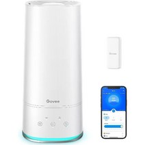 습도계 온도계 WiFi 음성 및 원격 제어 아기 식물을위한 탑 필 쿨 미스트 가습기 에센셜 오일 디퓨저가있는 침실 용 Govee 4L 스마트 최대 36 시간 지속, 기본