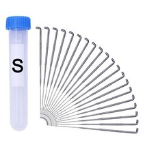 모루인형 펠팅 울 10g (40 색) 19 미크론 슈퍼 소프트 천연 양모 섬유 밸류 팩 니들 키트 0.35 OZ/색상, 43 20Pcs Small Needles