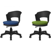 과학실 병원 진료보조 둥근 등받이 바퀴의자 회전 바퀴달린체어 연구실, 원형의자 블랙