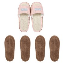 초 극세사 먼지청소 걸레슬리퍼, 핑크 리필세트(슬리퍼2쪽+리필4쪽)